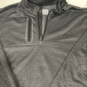 Mens Callaway Golf 1/4 Zip Dark Gray Light Pullover Size XXL